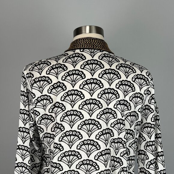 Soft Surroundings Womens Rocio Pullover Tunic Black Gold Beaded size Medium - Picture 10 of 14